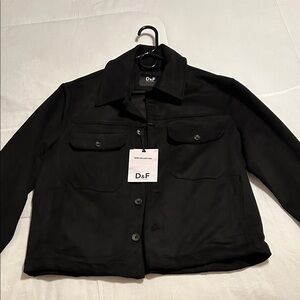 Men's Suede Like Black Jacket NWT